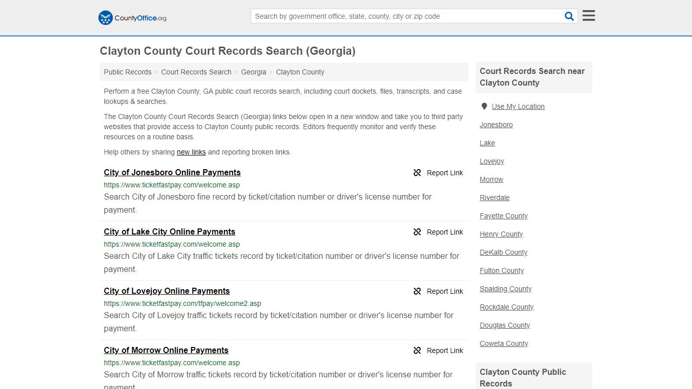 Clayton County Court Records Search (Georgia) - County Office